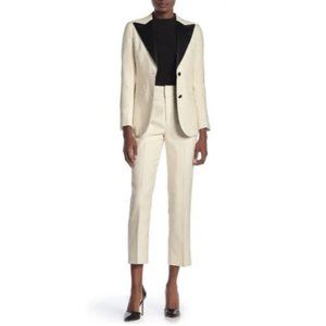 Suistudio women's 10 Silk blend Crop trousers pant